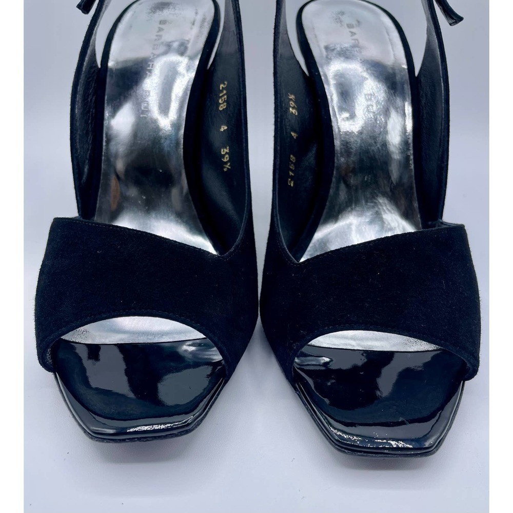 Barbara Bui Square Toe Asymmetrical Slingback Bla… - image 4